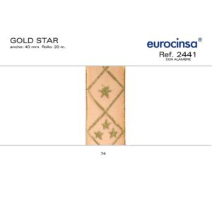 2441-Rollo CINTA GOLD STAR Ancho 40mm. C-74 20m. CON ALAMBRE