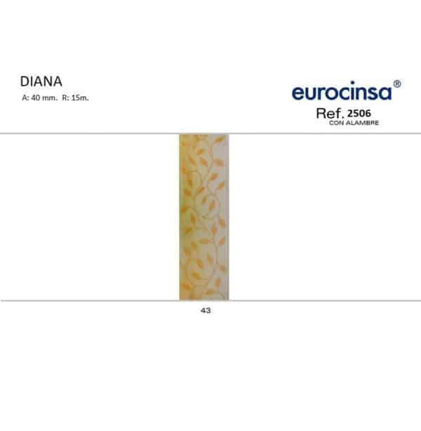 2506-Rollo CINTA DIANA Ancho 40mm. 15m. CON ALAMBRE