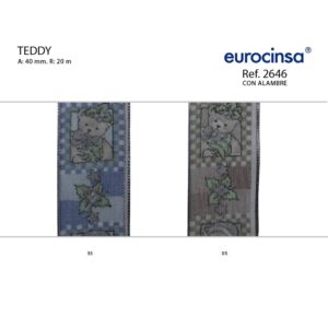 2646-Rollo CINTA TEDDY Ancho 40mm. 20m. CON ALAMBRE