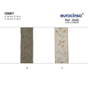 2648-Rollo CINTA ETERNITY Ancho 40/60mm. 20m. CON ALAMBRE
