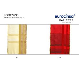 2773-Rollo CINTA LORENZO Ancho 55mm. 15m. CON ALAMBRE