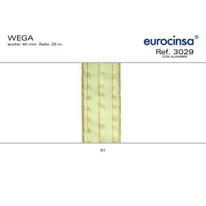 3029-Rollo CINTA WEGA Ancho 40mm. 25m. CON ALAMBRE