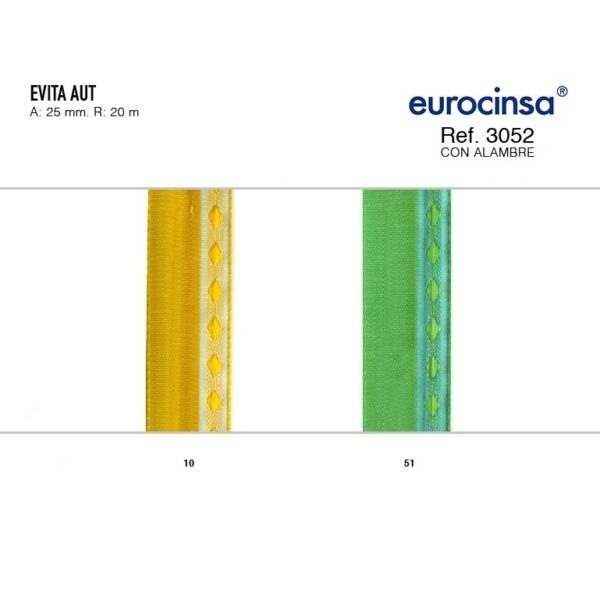 3052-Rollo CINTA EVITA AUT Ancho 25mm. 20m. CON ALAMBRE