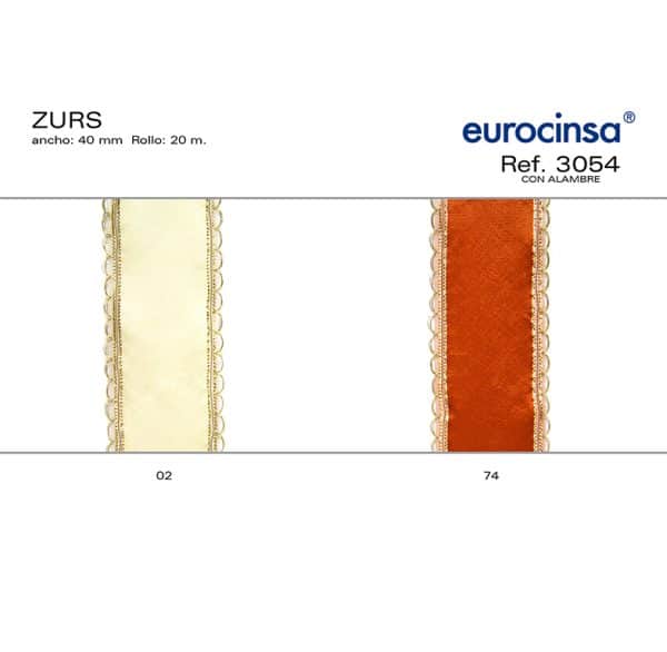 3054-Rollo CINTA ZURS Ancho 40mm. 20m. CON ALAMBRE