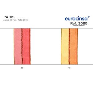 3065-Rollo CINTA PARIS Ancho 40mm. 20m. CON ALAMBRE