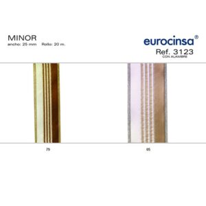 3123-Rollo CINTA MINOR Anchos 25/40mm. 20m. CON ALAMBRE