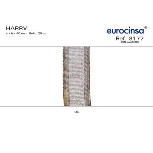 3177-Rollo CINTA HARRY Ancho 40mm. 20m. CON ALAMBRE