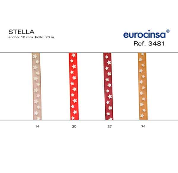 3481-Rollo CINTA STELLA Ancho 10mm. 20m.