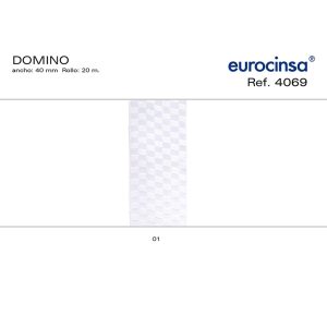 4069-Rollo CINTA DOMINO Ancho 40mm. 20m. CON ALAMBRE