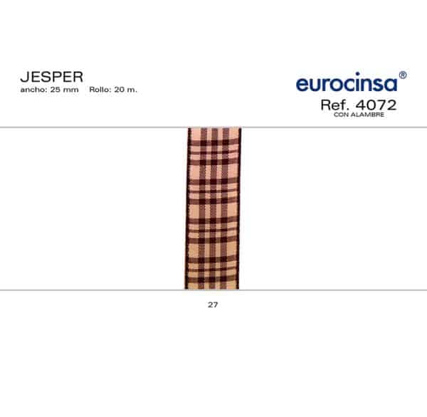 4072-Rollo CINTA JESPER Ancho 25mm. 20m. CON ALAMBRE