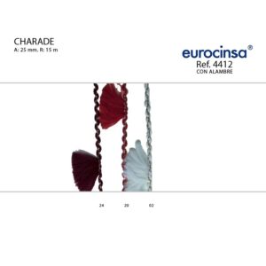 4412-Rollo CINTA CHARADE Ancho 25mm. 15m. CON ALAMBRE