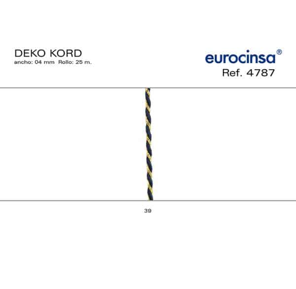 4787-Rollo CINTA DEKO KORD Ancho 04mm. 25m.