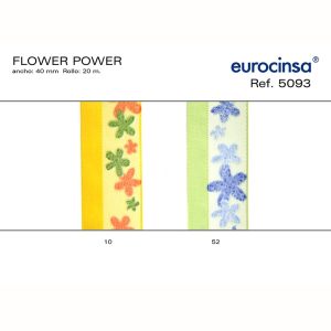 5093-Rollo CINTA FLOWER POWER Ancho 40mm. 20m.