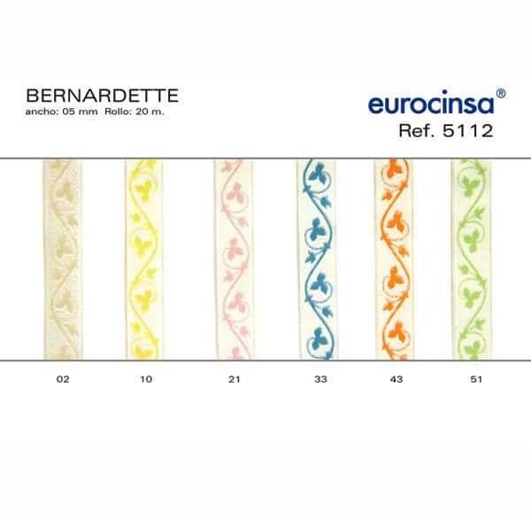 5112-Rollo CINTA BERNARDET Ancho 15mm. 20m.