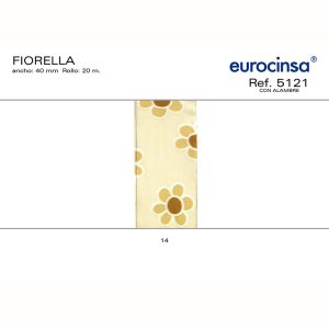 5121-Rollo CINTA FIORELLA Ancho 40mm. 20m. CON ALAMBRE
