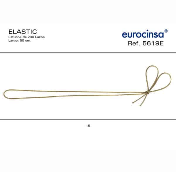 5619E-Caja 200 LAZOS ELÁSTICOS Ancho 01mm. 50cm.