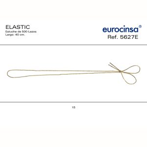5627E-Caja 500 LAZOS ELÁSTICOS Ancho 01mm. 40cm