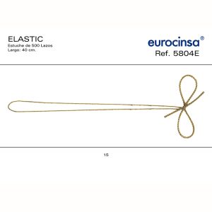 5804E-Caja 500 LAZOS ELÁSTICOS Ancho 02mm. 40cm.