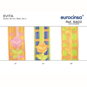 6403-Rollo CINTA EVITA Ancho 40mm. 20m. CON ALAMBRE