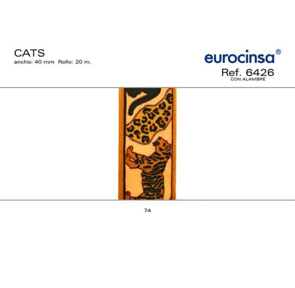 6426-Rollo CINTA CATS Ancho 40mm. 20m. CON ALAMBRE