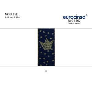 6462-Rollo CINTA NOBLESE Ancho 40mm. 20m. CON ALAMBRE