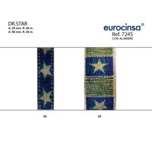 7245-Rollo CINTA DR.STAR Ancho 25/40mm. 20m. CON ALAMBRE