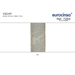 7254-Rollo CINTA VICHY Ancho 40mm. 15m. CON ALAMBRE