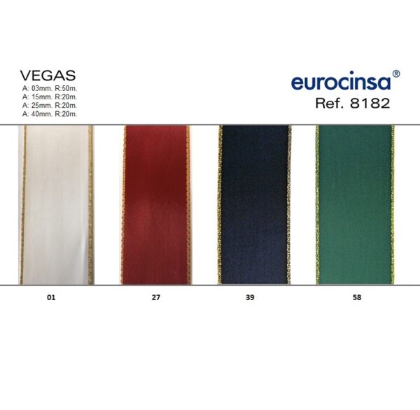 8182-Rollo CINTA VEGAS Ancho 03/15/25/40mm.
