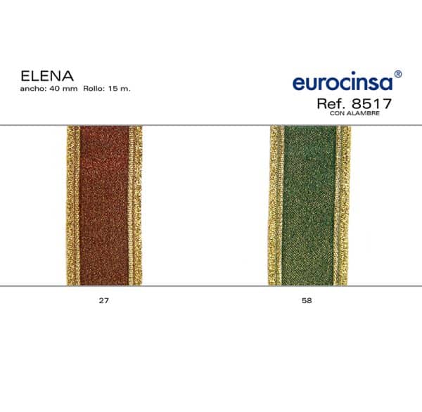 8517-Rollo CINTA ELENA Ancho 40mm. 15m. CON ALAMBRE