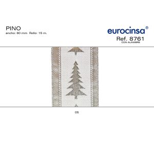 8761-Rollo CINTA PINO Ancho 60mm. 15m. CON ALAMBRE