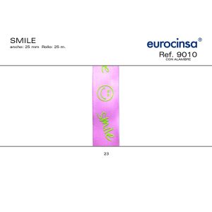 9010-Rollo CINTA SMILE Ancho 25mm. 25m. CON ALAMBRE