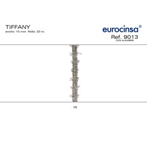 9013-Rollo CINTA TIFFANY Ancho 15mm. 20m. CON ALAMBRE