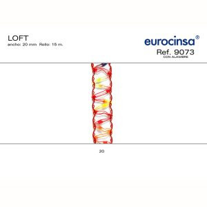 9073-Rollo CINTA LOFT Ancho 20mm. 15m. CON ALAMBRE