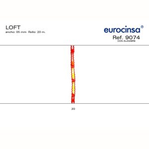 9074-Rollo CINTA LOFT Ancho 05mm. 20m. CON ALAMBRE