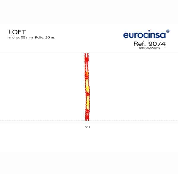 9074-Rollo CINTA LOFT Ancho 05mm. 20m. CON ALAMBRE
