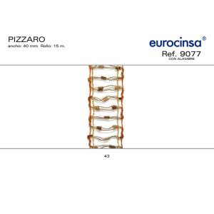 9077-Rollo CINTA PIZZARO Ancho 40mm. 15m. CON ALAMBRE