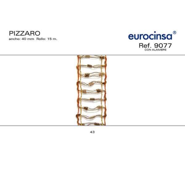 9077-Rollo CINTA PIZZARO Ancho 40mm. 15m. CON ALAMBRE