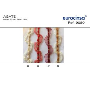 9080-Rollo CINTA AGATE Ancho 20mm. 10m. CON ALAMBRE