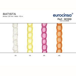 9099-Rollo CINTA BATISTA Ancho 20mm. 15m. CON ALAMBRE