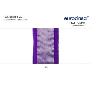 9935-Rollo CINTA CARMELA Ancho 60mm. 15m. CON ALAMBRE