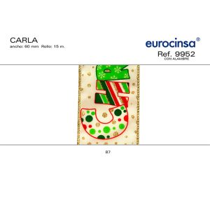 9952-Rollo CINTA CARLA Ancho 60mm. 15m. CON ALAMBRE