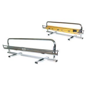 RH82-DISTRIBUIDOR DE METAL CROMADO HORIZONTAL PARA BOBINAS POLIPROPILENO 80cm. CON CUCHILLA DESLIZANTE