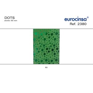 2380-Bolsa 50 LAZOS AUTOMÁTICOS METALIZADOS DISEÑO DOTS Ancho 50mm.