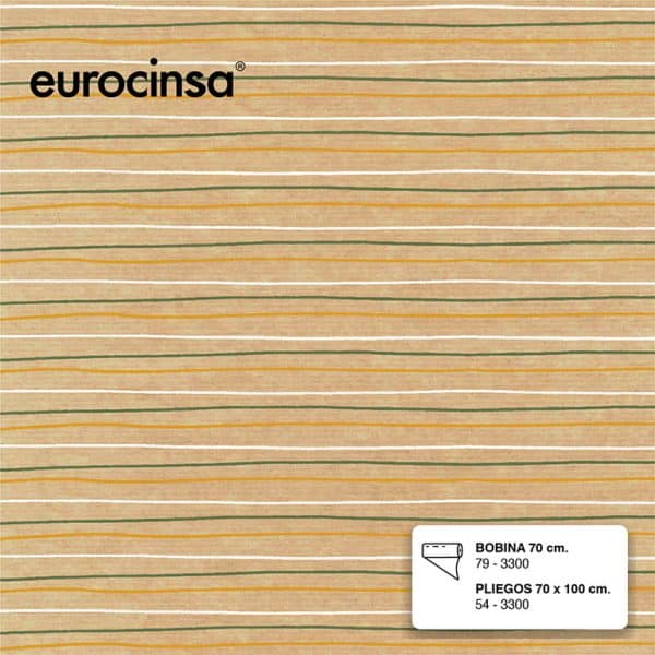 3300-PAPEL KRAFT OSCURO CON DISEÑO