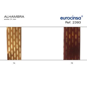 2393-Bolsa 50 LAZOS AUTOMÁTICOS METALIZADOS DISEÑO ALHAMBRA Ancho 31mm.