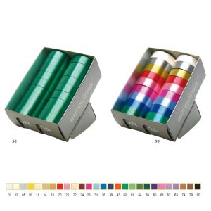 2412E-Estuche CINTA POLIPROPILENO LISO Ancho 13mm. 26 Rollos x 10m.