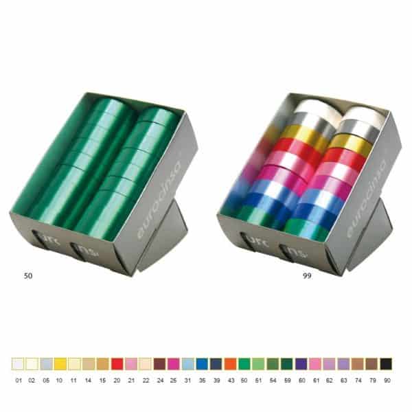 2412E-Estuche CINTA POLIPROPILENO LISO Ancho 13mm. 26 Rollos x 10m.
