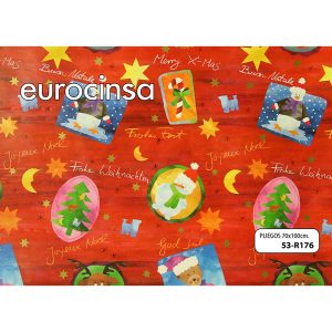 53R176-PLIEGO PAPEL FANTASIA NAVIDAD 70x100cm.