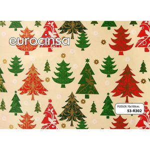 53R302-PLIEGO PAPEL FANTASIA NAVIDAD 70x100cm.
