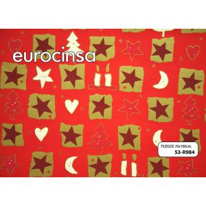 53R984-PLIEGO PAPEL FANTASIA NAVIDAD 70x100cm.